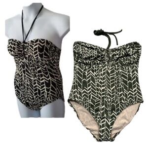 La Blanca Bandeau One-Piece Swim Suit Size 16